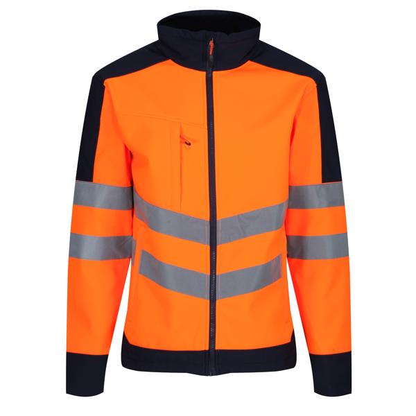 Men's Hi-Vis 3 Layer Softshell Reflective Work Jacket