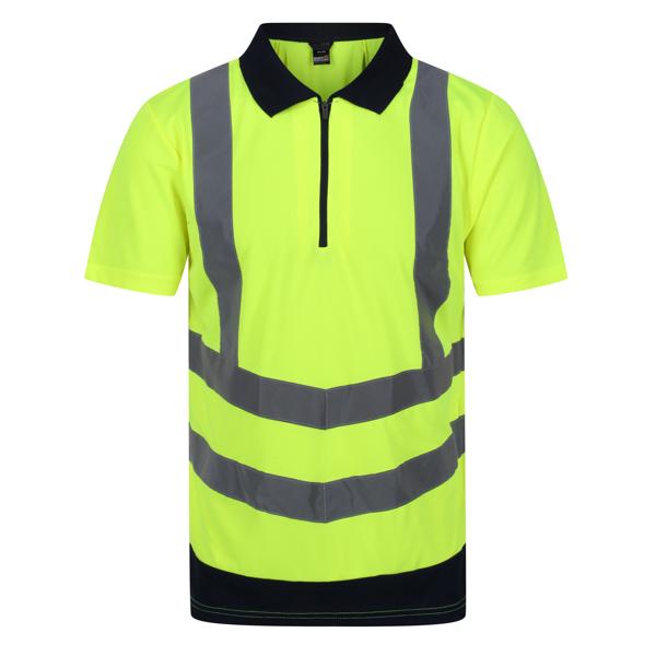 Men's Hi Vis Pro Reflective Polo Work Shirt, front