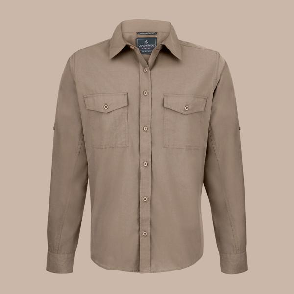 Craghoppers Expert Kiwi Long Sleeve Shirt, front